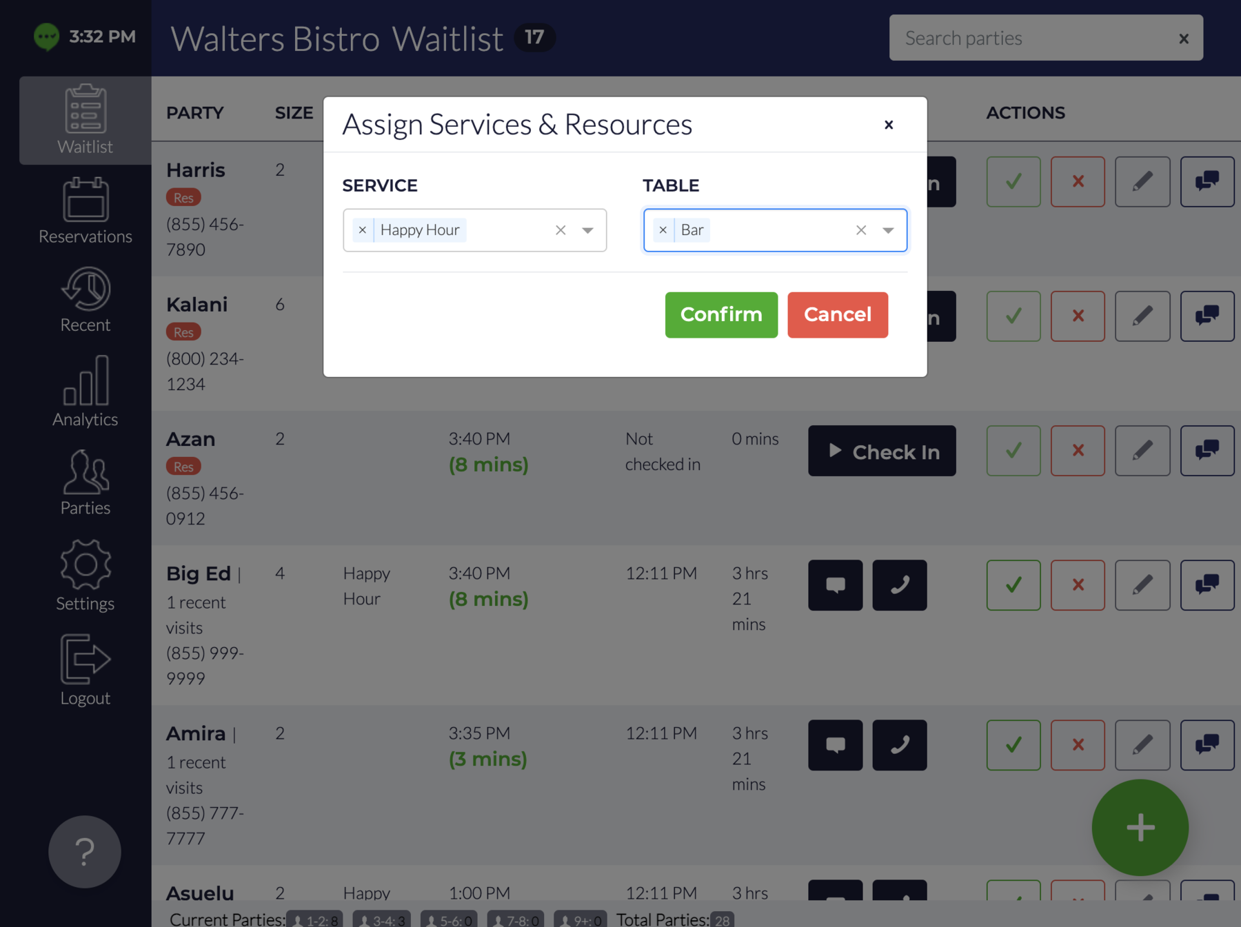 Serving Tracking Demo 2