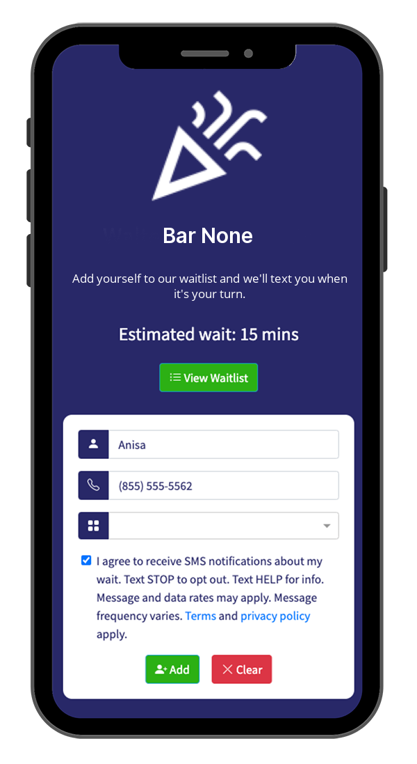 Smart Waitlist Management for Bars &amp; Nightclubs