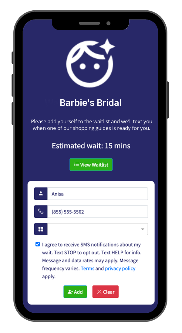 Elegant Appointment Management for Bridal Stores