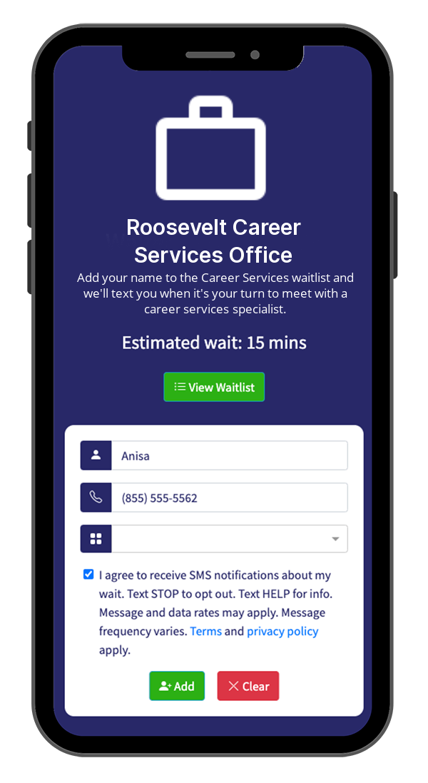 Efficient Queue Management for Career Services