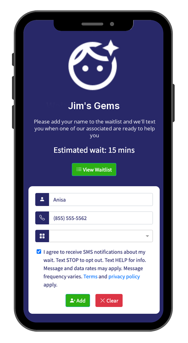 Elegant Queue Management for Jewelry Stores