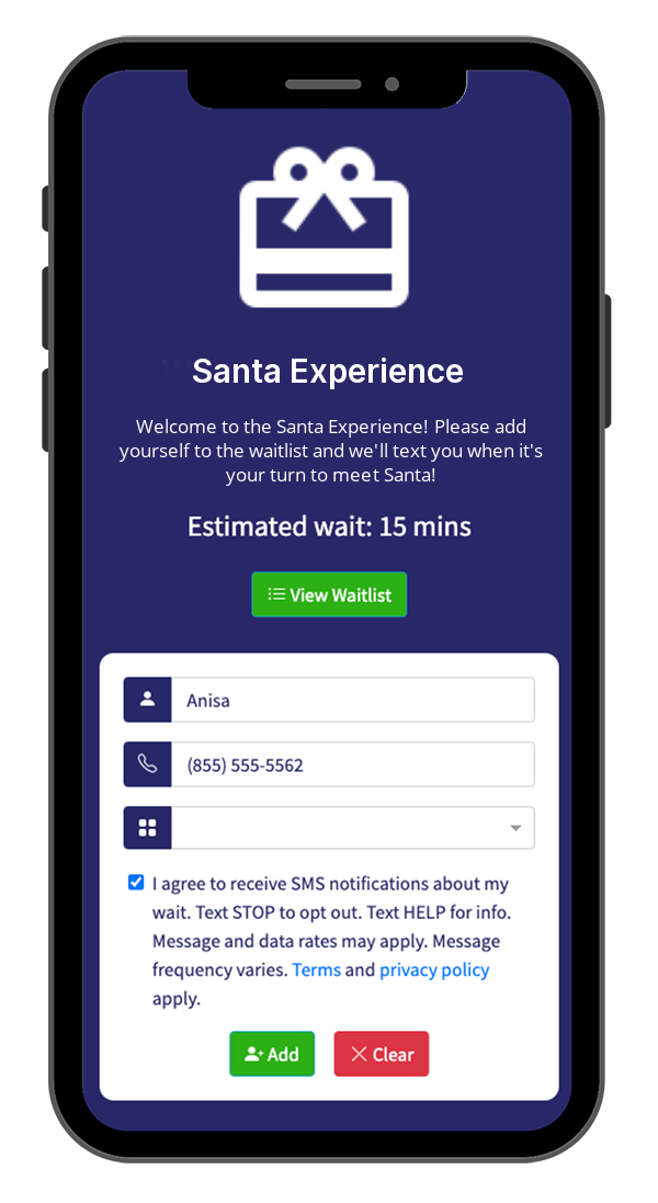 Magical Queue Management for Santa Pictures