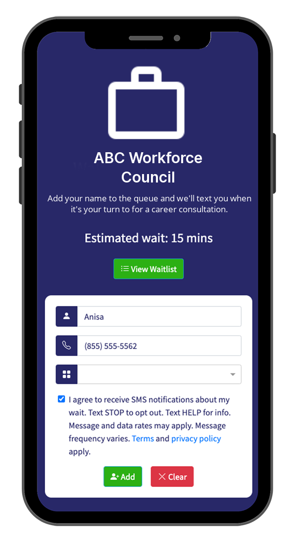 Efficient Queue Management for Workforce Development