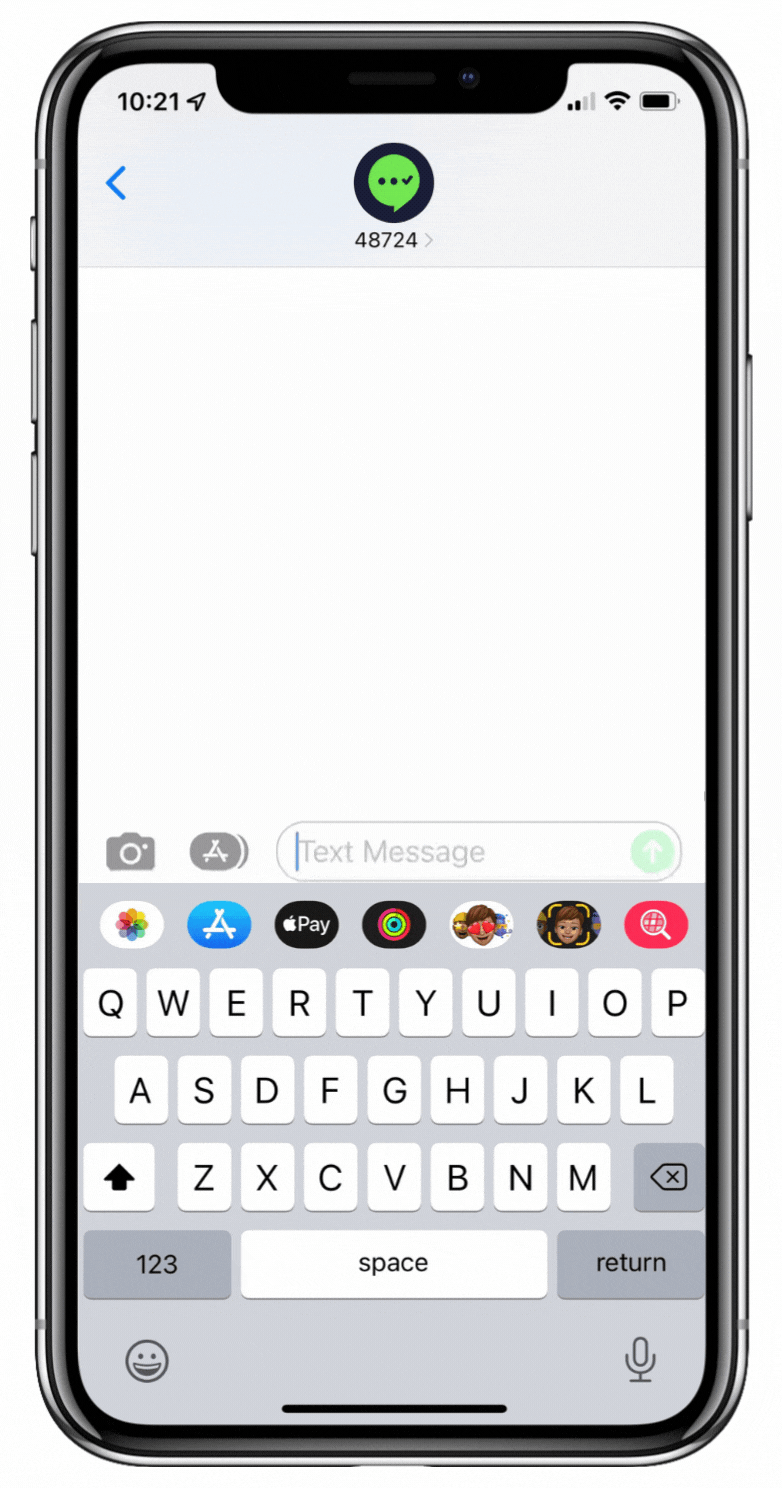 animation showing how to sign up for a waitlist with a text message